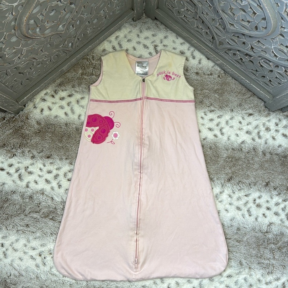HALO sleepsack baby girls 0-6 months pastel pink ladybug softgirl newborn Barbie